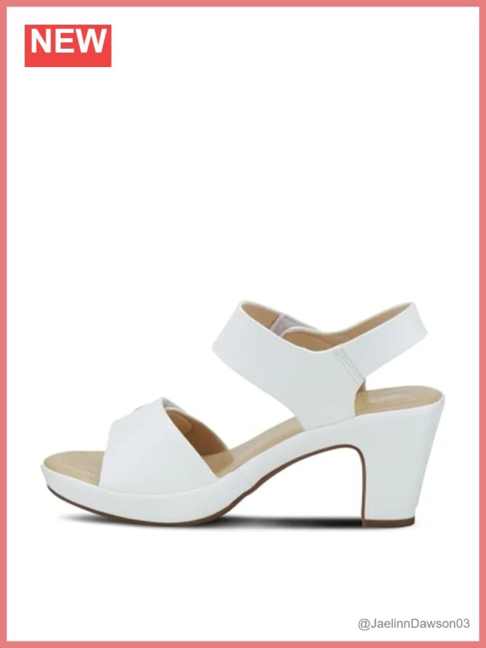 Women's Platform Sandals with Hook and Loop Closure, Padded Insole, Slip-On